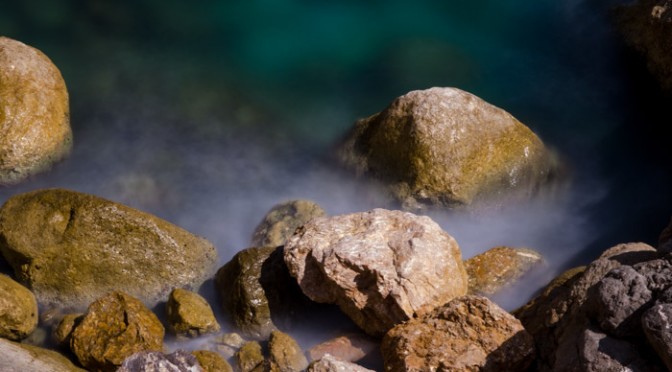 Mit Graufilter / Neutraldichtefilter am Meer