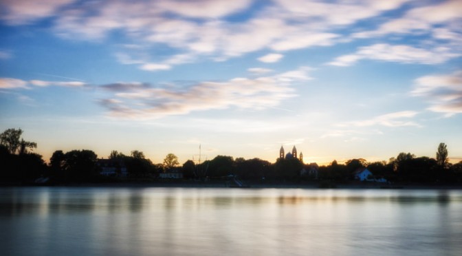Einsatz eines Graufilter beim Sonnenuntergang